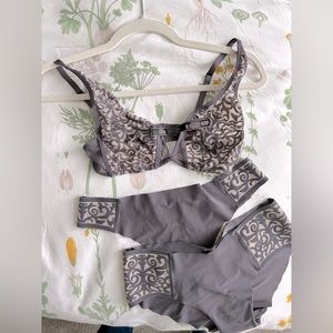 VS set of three: bralette, tango and briefs RARE, size S
